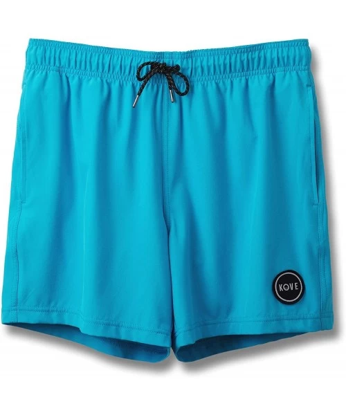 Trunks Nomad Swim Trunks Recylced Men's Quick Dry 4 Way Stretch 18" Swimsuit - Cyan - CF18EYELCNH