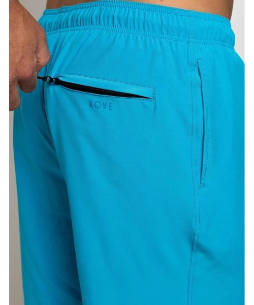 Trunks Nomad Swim Trunks Recylced Men's Quick Dry 4 Way Stretch 18" Swimsuit - Cyan - CF18EYELCNH