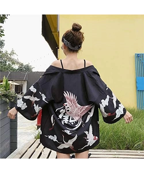 Cover-Ups Summer Womens Beach Kimono Wear Cover up Swimwear Beachwear Bikini Cardigan - Black 13 - CF198MTDC45