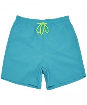 Trunks Mens Quick Dry Beach Short Swim Trunks with Mesh Lining - Light Blue - CK18DRN3938