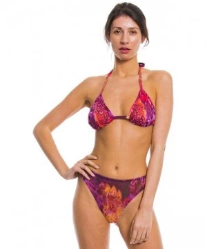 Tankinis Amalfi Purple Tan Through Bikini Thong Bottom - CI1953QK3M6