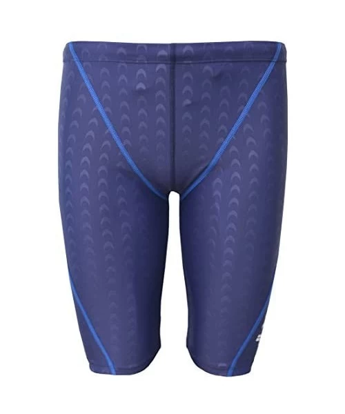 Racing Men's Swim Trunk Quick Dry Rapid Swim Splice Square Solid Jammer Swim Suit - Blue_02 - C3182YW9SAG