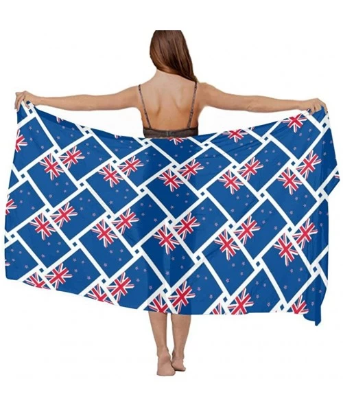 Cover-Ups Women Girls Beach Swimsuit Cover Up Fashion Wedding Party Shawl Wrap - New Zealand Flag - C1196SSORL6