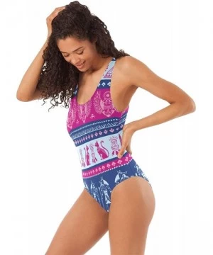 One-Pieces Tie Dye Spiral Colorful Pattern Swimwear Monokini Beachwear One Piece Swimsuit Bathing Suits for Women Teen Girl -...