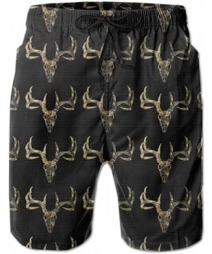 Board Shorts Mens Quick Dry 3D Printed Beach Trunks Board Shorts Casual Summer Swimwear Pants - Hunting Deer Head Camoflauge ...