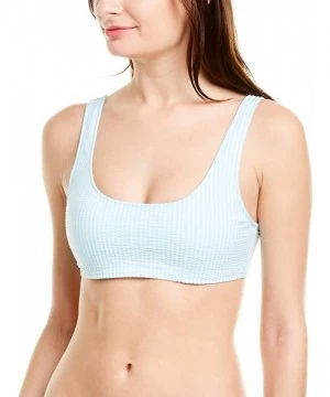 Tops Seersucker Bikini Top - Crystal Blue - CS18T2CUK3R