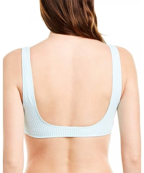 Tops Seersucker Bikini Top - Crystal Blue - CS18T2CUK3R