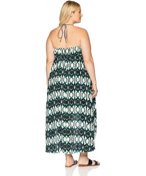 Cover-Ups Women's Plus Size Cover Up - Ebony/Jolly Geo Print - C81869KZS9H