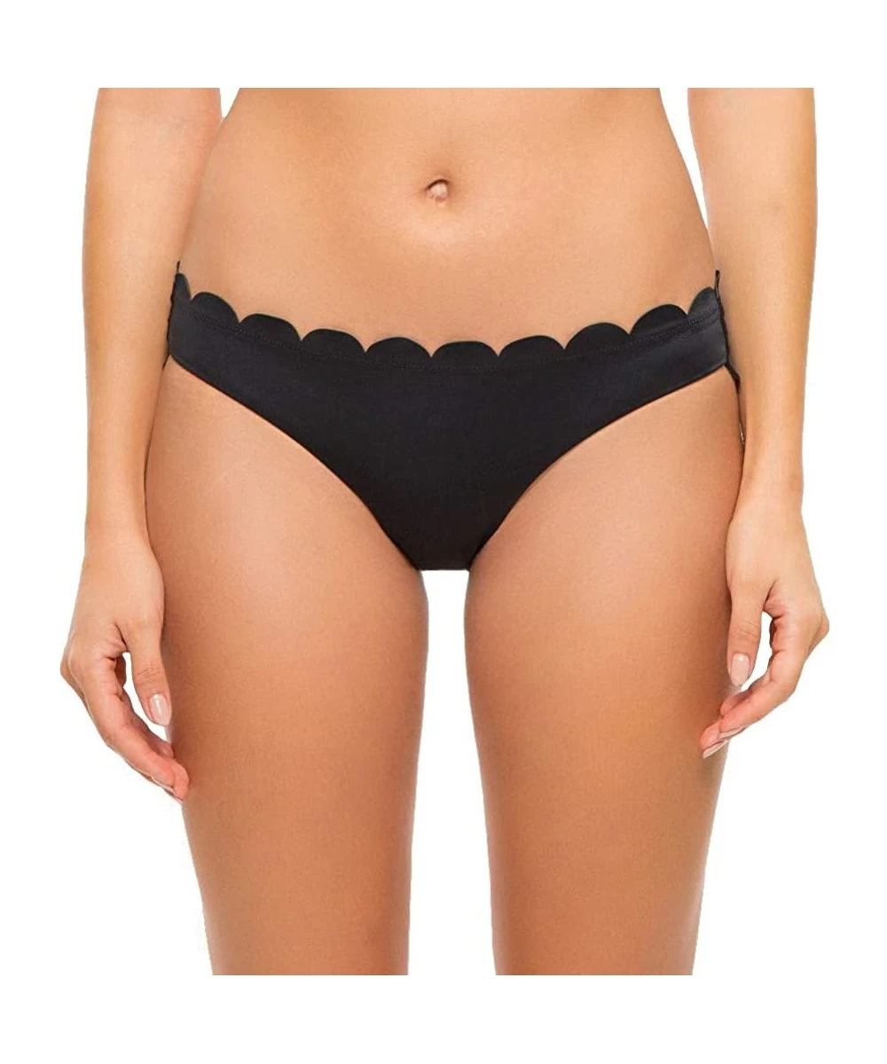 Tankinis Women's Scallop Hipster Bikini Bottom - Onyx - C418UA70ZU2