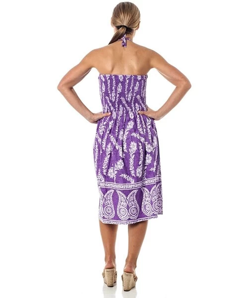 Cover-Ups One-Size-fits-Most Tube Dress/Coverup - Jasmine - Purple - CE11CBXG6CR