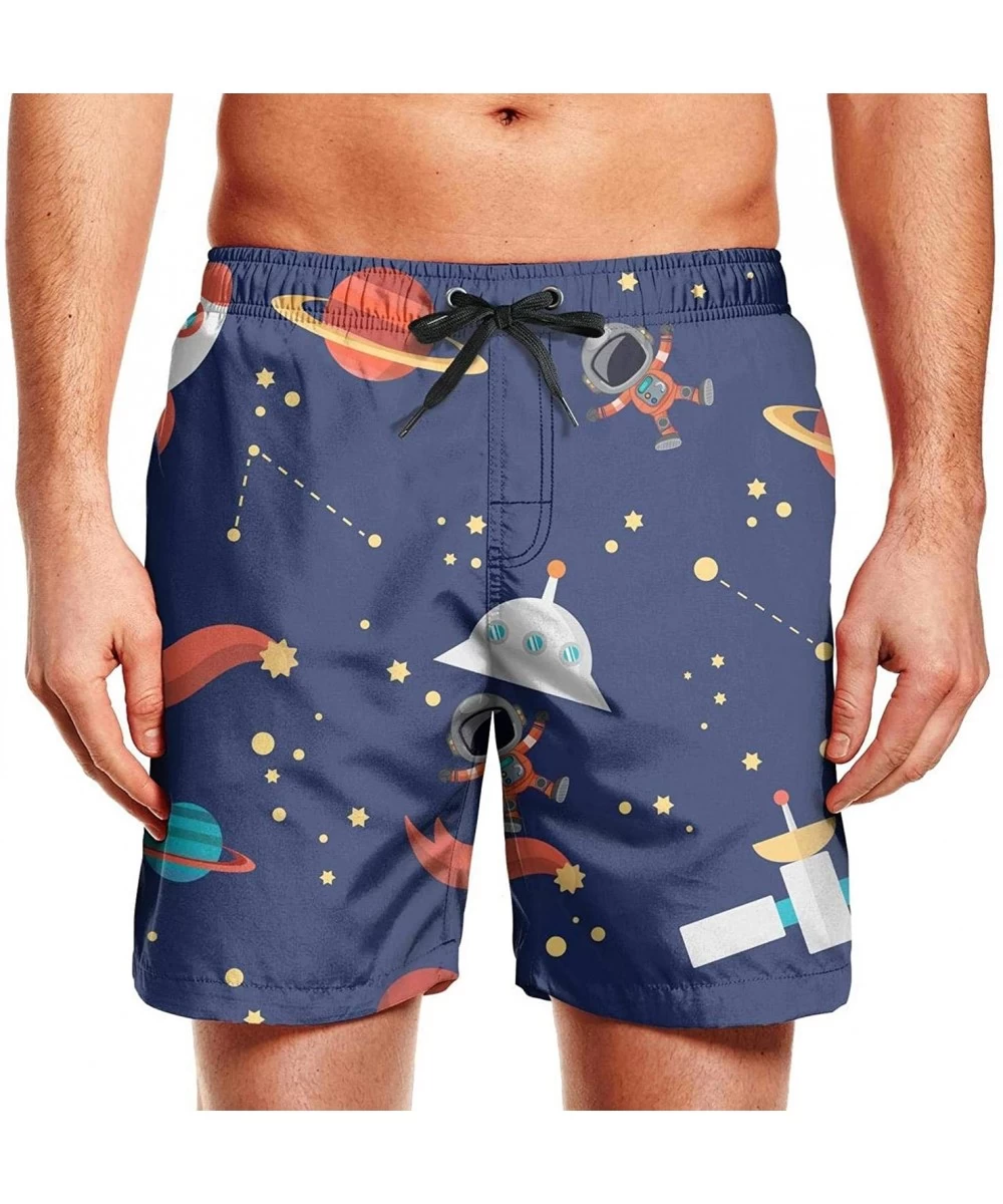 Board Shorts Mens Summer Cool Quick Dry Board Shorts Cartoon Turtle Swim Trunks Bathing Suit with Side Pockets Mesh Lining - ...