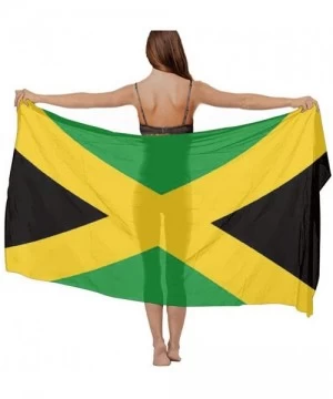 Cover-Ups Great Swimsuit Accessories Summer Beach Jamaican Flag Shawl Chiffon Holiday Beach Sarong Beach Scarf Wrap Beach Swi...