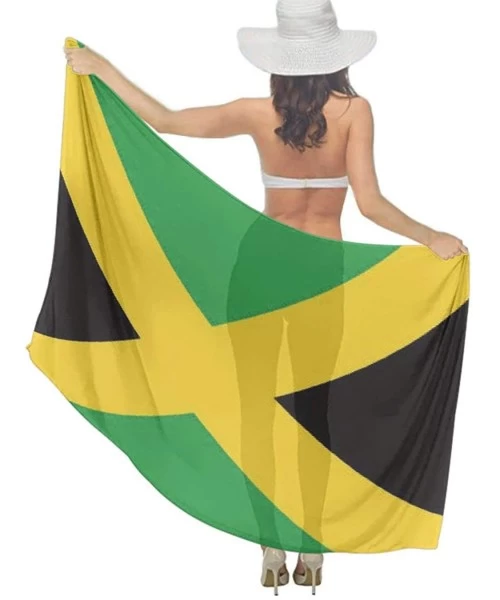 Cover-Ups Great Swimsuit Accessories Summer Beach Jamaican Flag Shawl Chiffon Holiday Beach Sarong Beach Scarf Wrap Beach Swi...