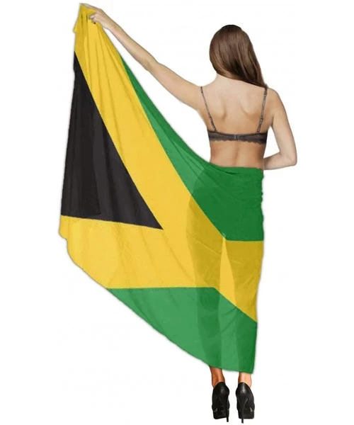 Cover-Ups Great Swimsuit Accessories Summer Beach Jamaican Flag Shawl Chiffon Holiday Beach Sarong Beach Scarf Wrap Beach Swi...