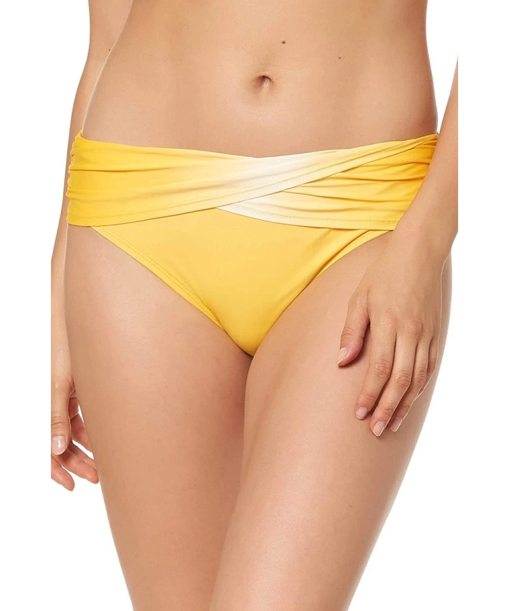 Tankinis Women's Banded Hipster Bikini Bottom Sunset Yellow 8 - CG18Q5M8LYD