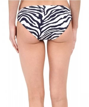 Bottoms Women's Zebra Side Shirred Hipster Mare Navy Swimsuit Bottoms XS (US 4) - CJ1270WMUG9