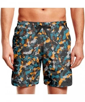 Board Shorts Blue Desert camo Men Board Shorts Running Skate Quick Dry Board Short - White-195 - CL18O760GWW