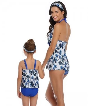 One-Pieces Mother and Daughter Swimwear Family Matching Swimsuit Girls Swimwear - Coconut Floral Bowknot - CL1953UMZTZ