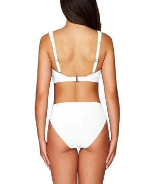 Sets Women Square Neck Crop Top High Waisted Cheeky Bikini Bathing Suit White XL - C718SSQKGES