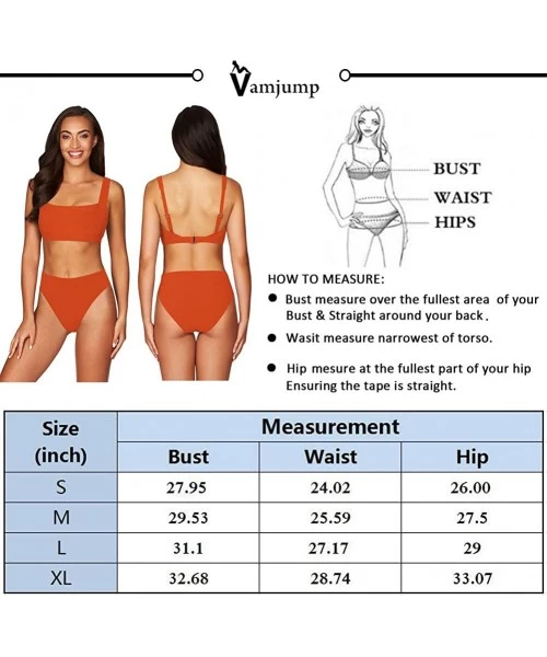 Sets Women Square Neck Crop Top High Waisted Cheeky Bikini Bathing Suit White XL - C718SSQKGES