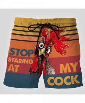 Board Shorts Drawstring Swim Shorts for Men- Funny Cock Turkey Print Trunks Beach Sport Pants Holiday Casual Bottoms S-5XL - ...