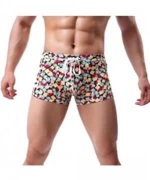 Board Shorts Sexy Men's Printing Swimming Trunks Beachwear Underwear Surf Boardshorts - Multi Color - C918EWMQ64G