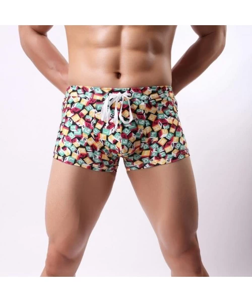 Board Shorts Sexy Men's Printing Swimming Trunks Beachwear Underwear Surf Boardshorts - Multi Color - C918EWMQ64G