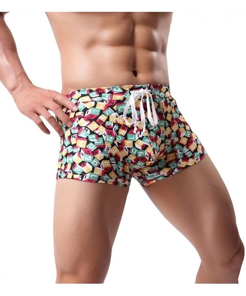 Board Shorts Sexy Men's Printing Swimming Trunks Beachwear Underwear Surf Boardshorts - Multi Color - C918EWMQ64G