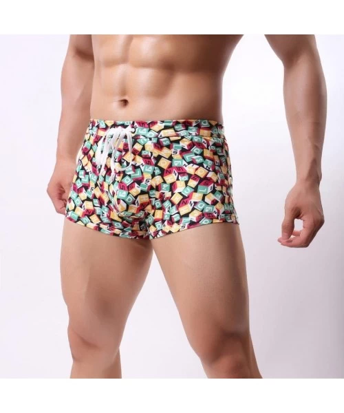 Board Shorts Sexy Men's Printing Swimming Trunks Beachwear Underwear Surf Boardshorts - Multi Color - C918EWMQ64G