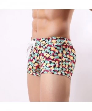 Board Shorts Sexy Men's Printing Swimming Trunks Beachwear Underwear Surf Boardshorts - Multi Color - C918EWMQ64G