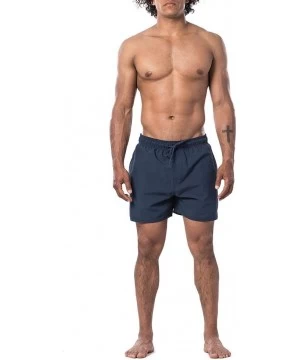 Board Shorts Offset 15'' Volley Boardshorts Small Mood Indigo - C6193C9UL7U