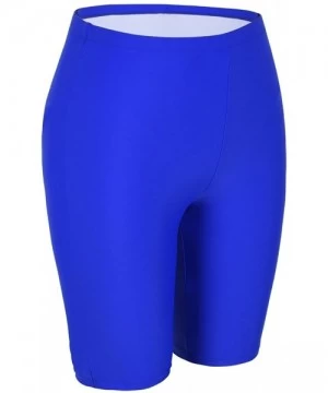 Board Shorts Women's Long Bike Swim Shorts UPF 50+ Swim Bottom Multi-Functional Board Shorts Rash Guard - Royal Blue - CI189T...