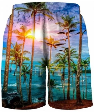 Board Shorts Mens Funny Swim Trunks 3D Graphic Print Quick Dry Surf Beach Board Shorts with Mesh Lining - Style24 - CB194KSTQME