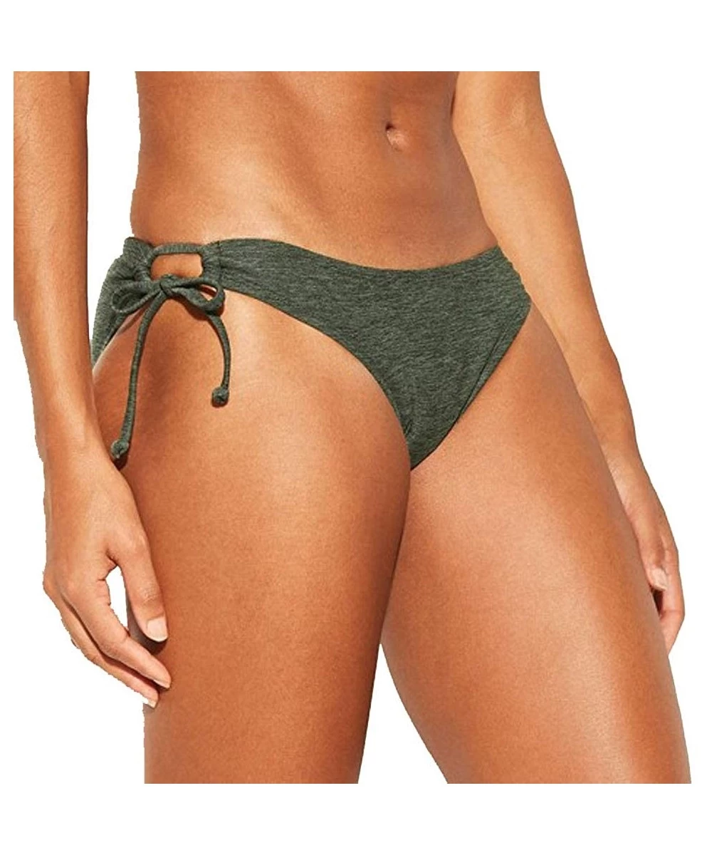 Bottoms Women's Hipster Bikini Bottom - Dark Green - CD1950Q8HLH