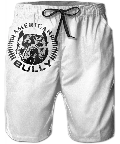 Board Shorts American Bully Dog Men's Cool Swimtrunks Mesh Lining Beach Board Shorts with Pockets - American Bully Dog - CU19...