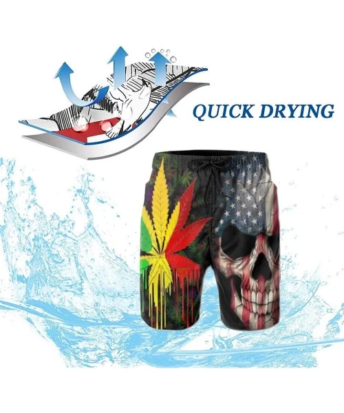 Board Shorts American Bully Dog Men's Cool Swimtrunks Mesh Lining Beach Board Shorts with Pockets - American Bully Dog - CU19...