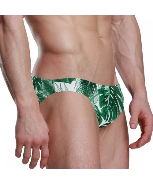 Briefs Swim Brief Bikini Summer Beach Bikini for Men Swim Underwear Sports - Jungle Leaf - C718SOLEDT3