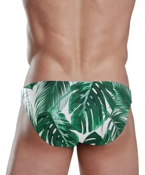 Briefs Swim Brief Bikini Summer Beach Bikini for Men Swim Underwear Sports - Jungle Leaf - C718SOLEDT3