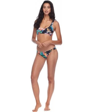 Tops Women's Stacey Bikini Top Swimsuit with Multi Strap Back Detail - Flamingo Print - CA18ZQCHWN2