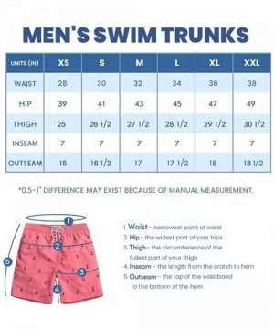 Trunks Mens Quick Dry Printed Short Swim Trunks with Mesh Lining Swimwear Bathing Suits - Bananas Pink - CX18O2G5HZ3