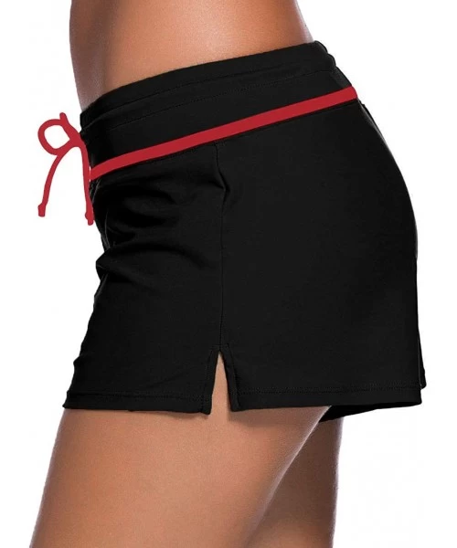 Board Shorts Board Shorts Women's Swimswear Tankini Swim Briefs Swimsuit Bottom Boardshorts Beach Trunks Original black & Red...