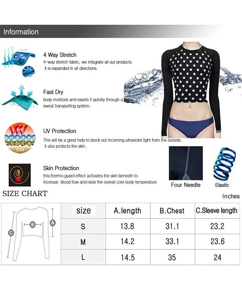 Rash Guards New Surfing Summer Beach Rash Guard Women Crop Top Shirt Swimwear Swimsuit - R0524/Neon Green Dot - C3123IXJA2P