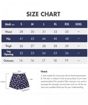 Board Shorts Hawaii Swim Trunks with Pockets Mens Funny Printed Swimming Shorts Summer Elastic Waist Bathing Suits - Pterosau...