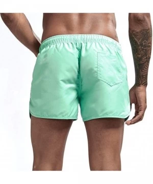 Board Shorts Beach Pants Fitness Loose Surfing Trunks Shorts - Mint Green - CE199RAC7R5