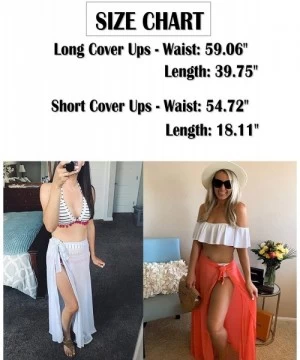 Cover-Ups Women's Swimsuit Cover Up Sarong Wrap Skirt Beach Coverup Bikini Swimwear - 16-short-green - CM18TUSSUKR