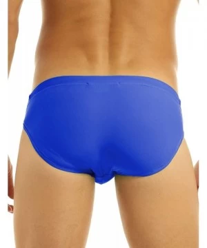 Briefs Men's Swimwear Bikini Swimming Briefs Pad Swimsuits Board Surfing Trunk Shorts - Blue - CH18RQSHC7A