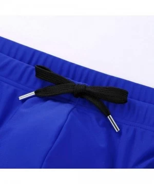 Briefs Men's Swimwear Bikini Swimming Briefs Pad Swimsuits Board Surfing Trunk Shorts - Blue - CH18RQSHC7A