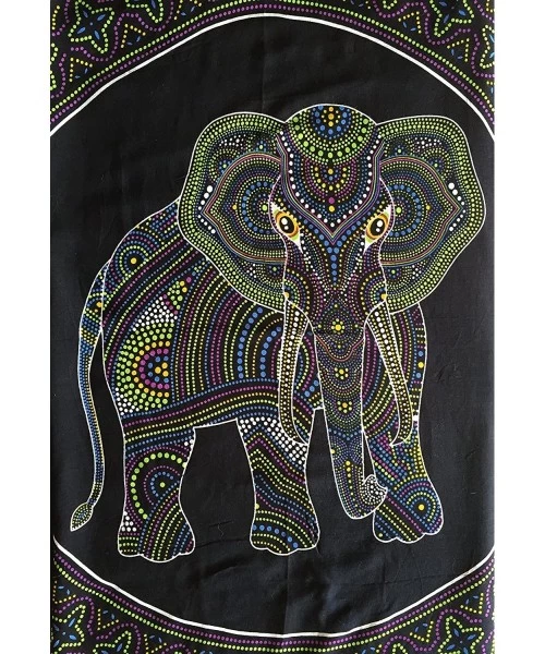 Cover-Ups Elephant Sarong Wraps from Bali Beach Cover Up - Elephant Tilak Green - CR12CEX0ZXT