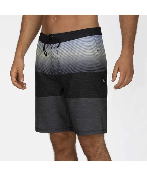 Board Shorts Men's Valley 20" inch Swim Short Boardshort - Black - C218AQQ8OEN