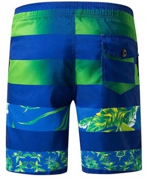 Board Shorts Mens Swim Trunk- Quick Dry Bathing Suit- Summer Beach Board Shorts - Green - C719C45EWRR